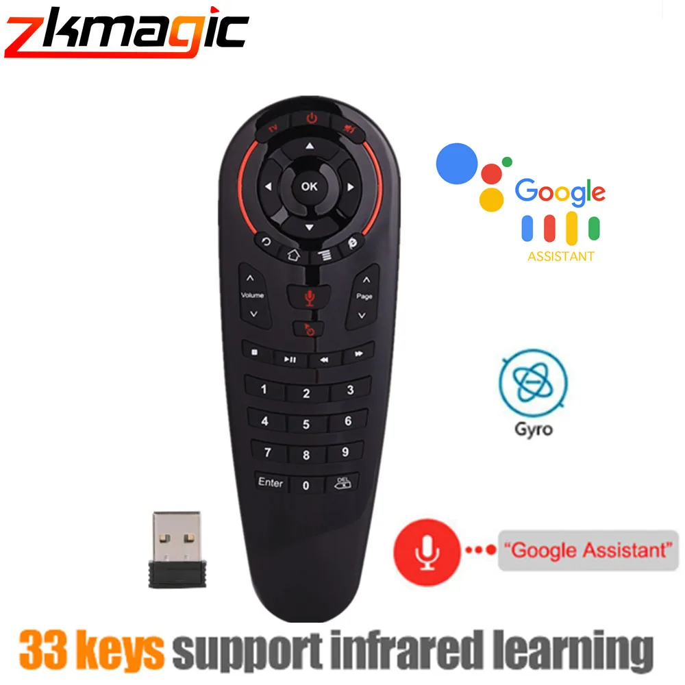 G30 голосовое дистанционное управление 2 4G Беспроводная воздушная мышь IR learning Gyro Sensing Smart для google Android TV BOX Game