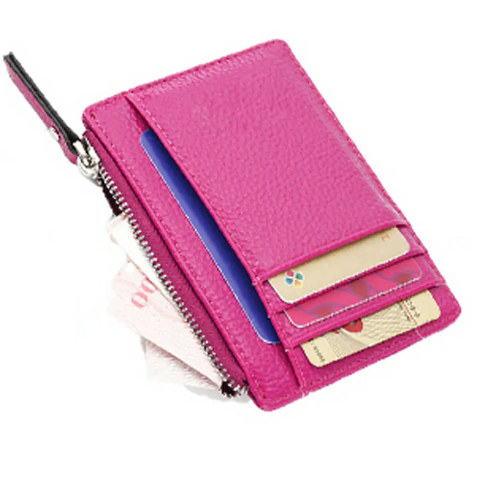 UK женский мужской Многофункциональный Стильный кожаный маленький мини-кошелек на молнии, держатель для карт, кошелек для монет на молнии, сумочка