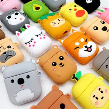 

Cartoon Cute Wireless Earphone Case For AirPods 2 Silicone Charging Headphones Case for Air pod cases Protective luxury Cover