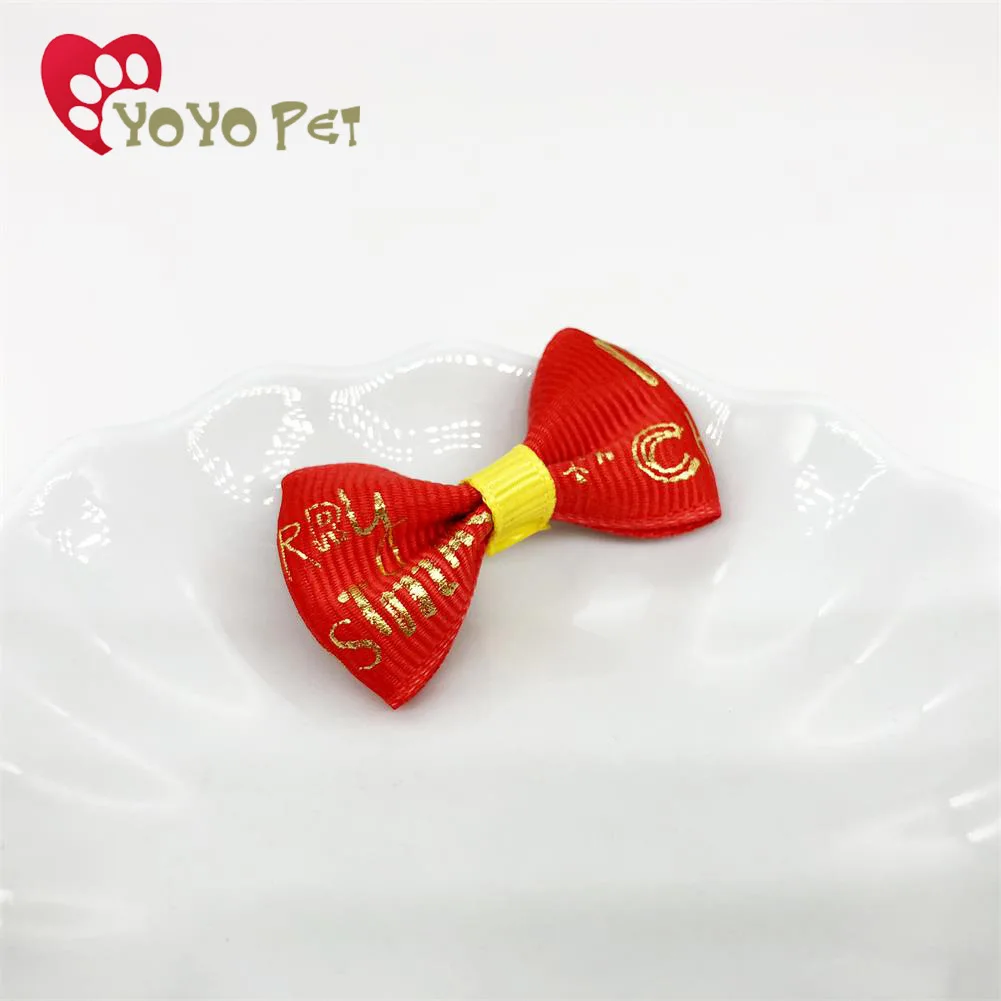 English red Товары для ухода за домашними животными собака Рождественский день Подарочный галстук-бабочка головной убор кошка собака голова цветок - Цвет: English red
