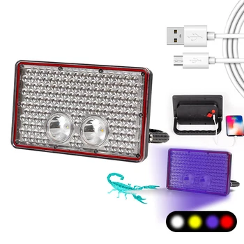 

6-Modes 2000LM 4-Light Source LED+UV Camping Work Light Fishing Waterproof Floodlight for Camping Torch Lanetern Spotlight