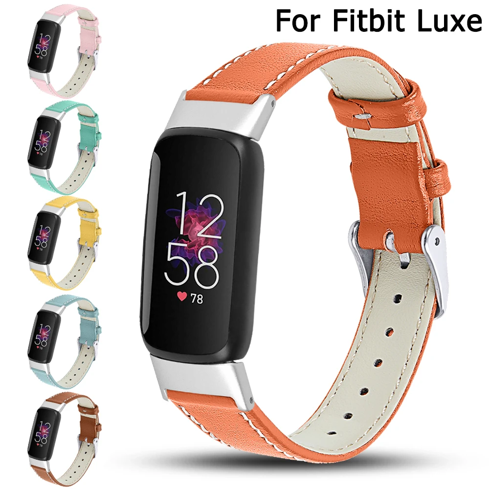 

Leather Strap For Fitbit Luxe Watch Band For Fitbit Luxe Wrist Bracelet Genuine Leather Loop Women's Adjustable Belt Durable