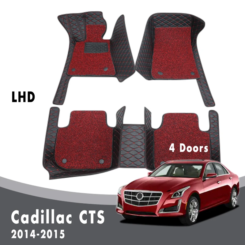 Car Floor Mats For Cadillac Cts 4 Doors 2015 2014 Carpets Luxury Double