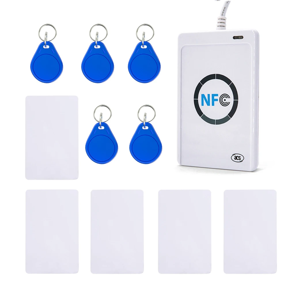 NFC ACR122U RFID считыватель смарт-карт Писатель Копир Дубликатор beschrijfbare kloon программное обеспечение USB S50 13,56 МГц ISO 14443+ 5 шт. UID - Цвет: A