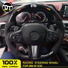 Гоночный дисплей руль для BMW 5 серии G30 550d замена углеродного волокна светодиодный экран и флип Мех Руль