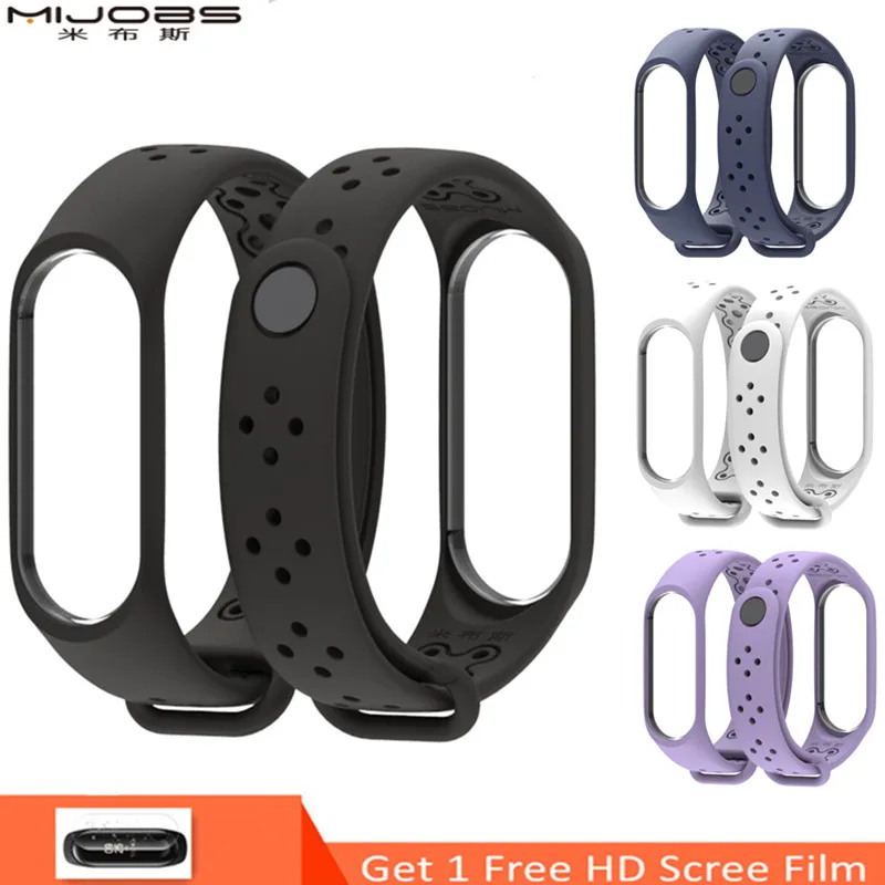 Силиконовый спортивный ремешок Mijobs для Mi Band 4 Xiaomi силиконовый браслет умные часы |