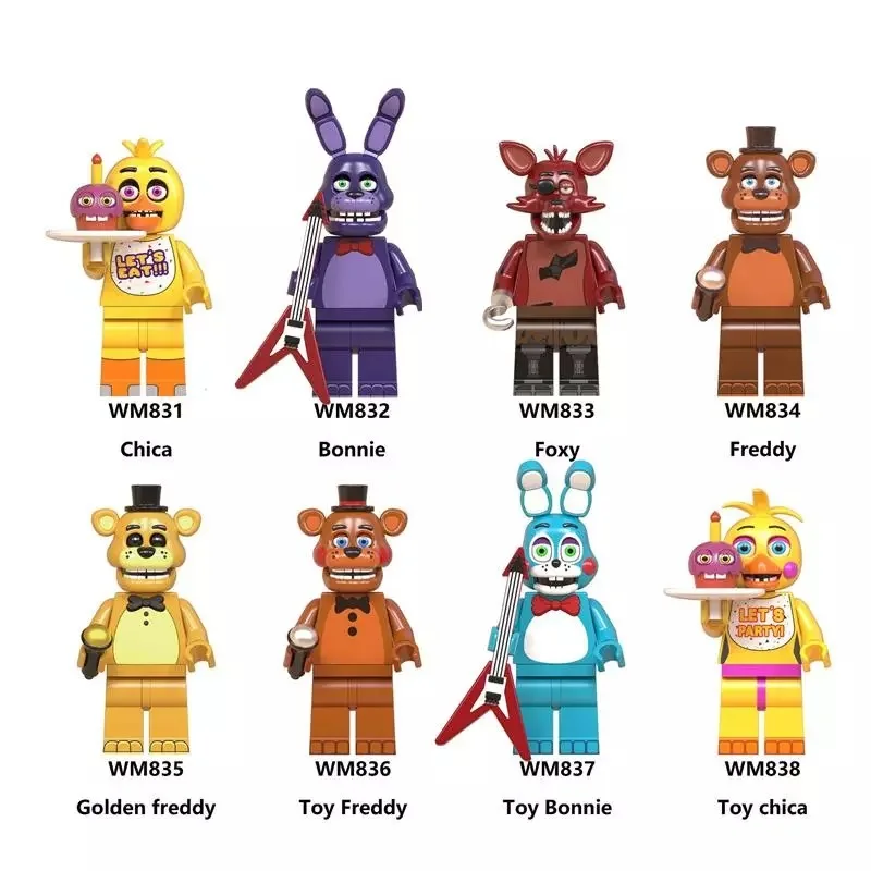 1 шт. можно выбрать пять ночей в мультиках строительные блоки FNAF Бонни Фокси Чика