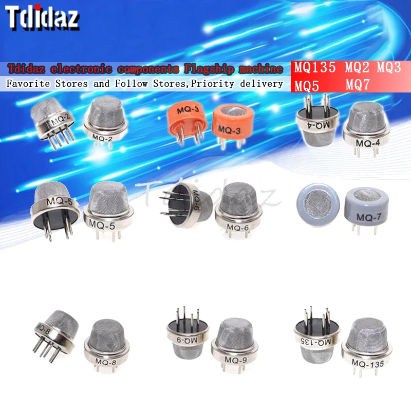 MQ Series Sensors MQ135 MQ2 MQ3 MQ5 MQ7 Detecting Gas Sensor Detector MQ-135 MQ-2 MQ-3 MQ-5 MQ-7 DIP | Электронные компоненты и