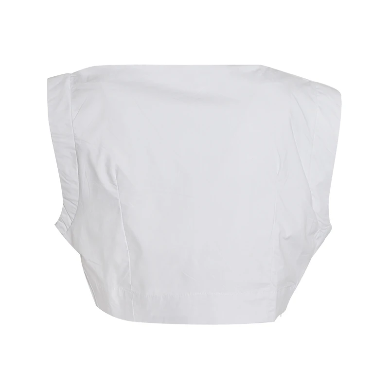 TWOTWINSTYLE, белые женские рубашки с асимметричным воротником, Корейская рубашка без рукавов, женская блузка,, летняя модная новинка