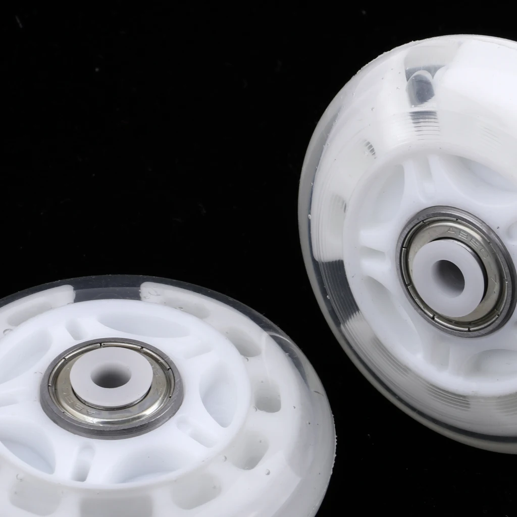 4Pcs Outdoor Inline Roller Skate Hockey Skating Wheels Luminous PU Flash Roller Replacement Durable Sports Accessories Tools 