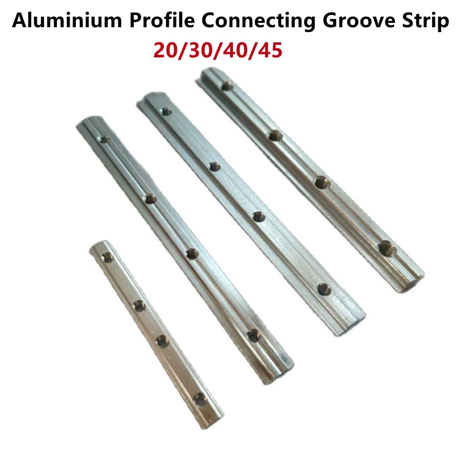 4PCS Connector Joint Aluminum Profile Length Extension Zinc Plated Fastener With Screws For 20