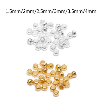 

500Pcs Metal Spacer Round Bead Tiny Ball Bead Stopper Spacer Bead Jewelry Making Q0KE
