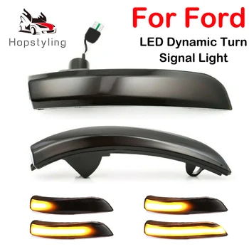 

2pcs Dynamic Turn Signal Light LED Side Wing Rearview Mirror Indicator Blinker Repeater Light For Ford ECOSPORT Kuga Escape