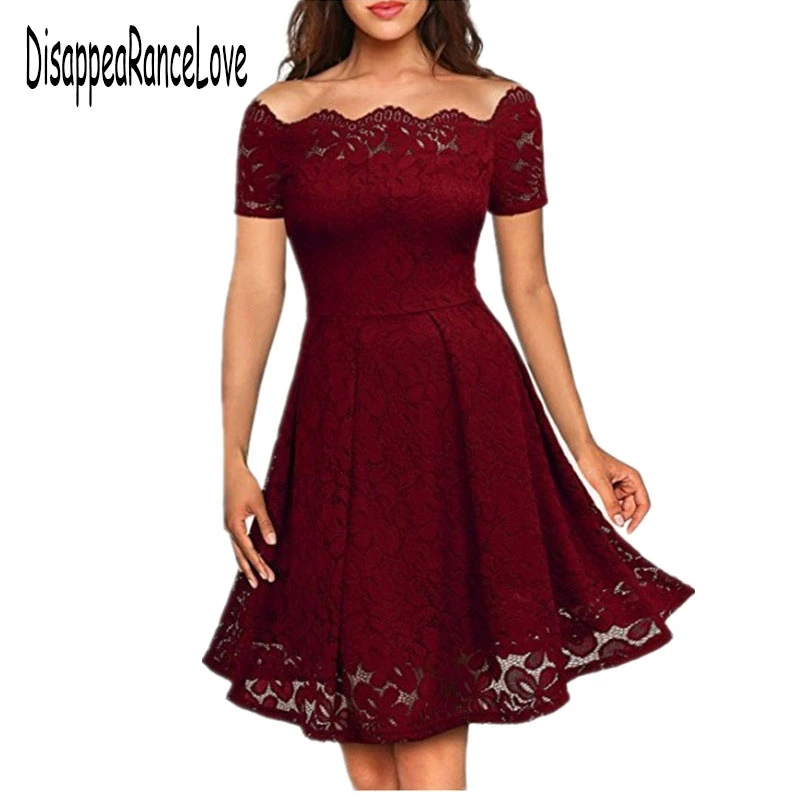 red lace summer dress