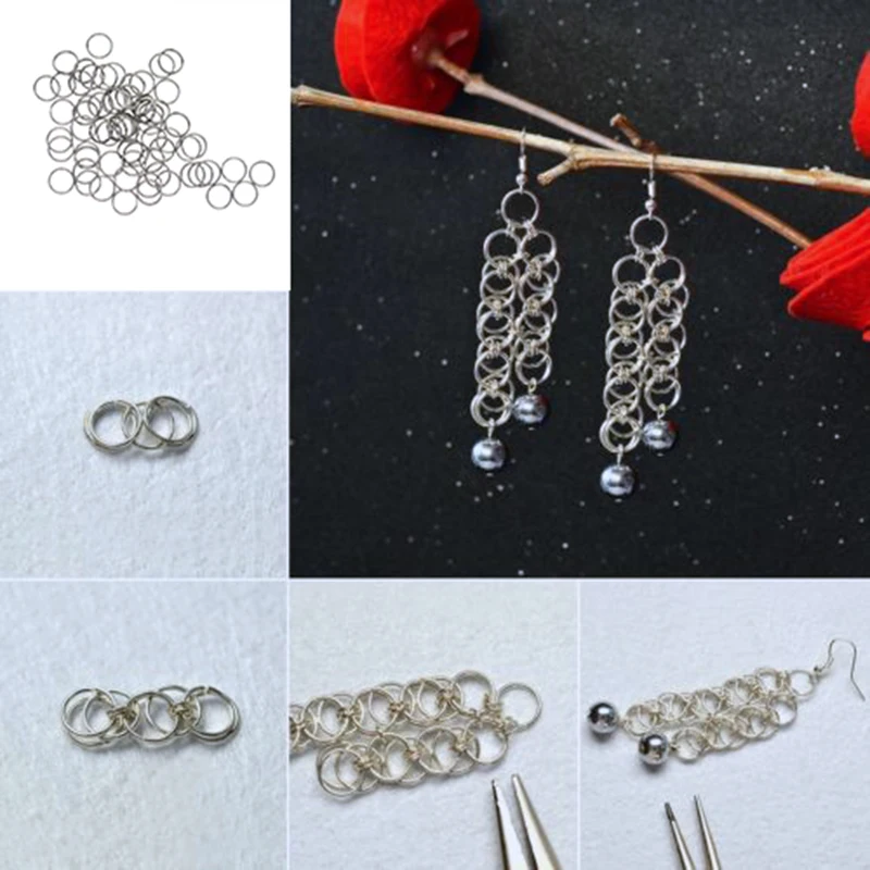 500pcs Round Split Rings Small Double Ring Jewelry Bag Luggage Crafts Making Kit