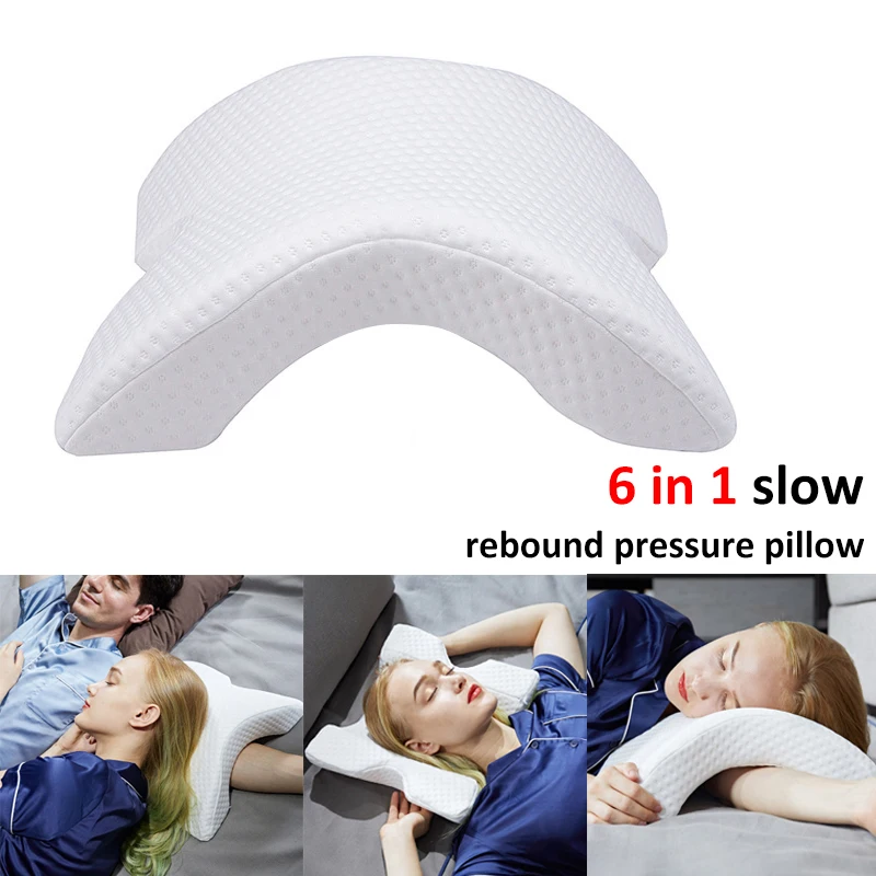

Ice Silk Memory Foam pillow Slow Rebound Anti-pressure Arm Arch Pillow Neck Arm Protection Multifunction Good Sleep For Couple