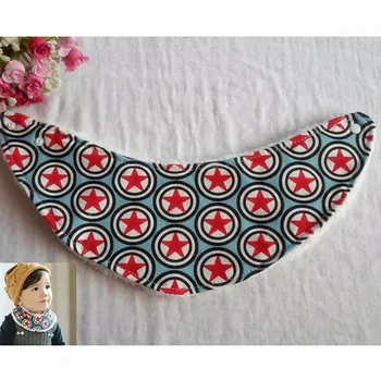 

Newborn Winter Warm Cartoon Pattern Baby Bibs Girls Boys Burp Cloths Towel Saliva Lunch Cotton Bandana Scarf Feeding Convenient