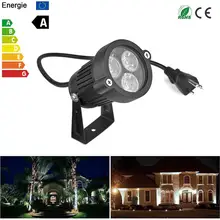 Прожектор заливающего света 3*3 Вт светодиодный газон свет в саду двора патио Путь лампы с Спайком холодный белый AC 85-265 в