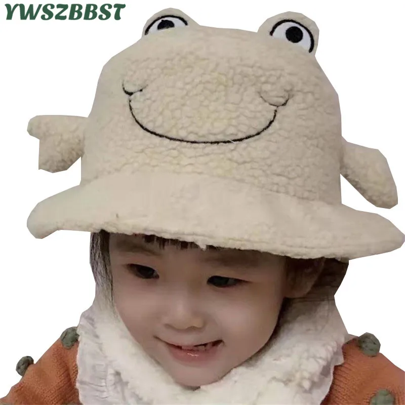 

New Fashion Baby Hats with Crab Print Autumn Winter Warm Plush Girls Hats Boys Caps Children Hat Cap