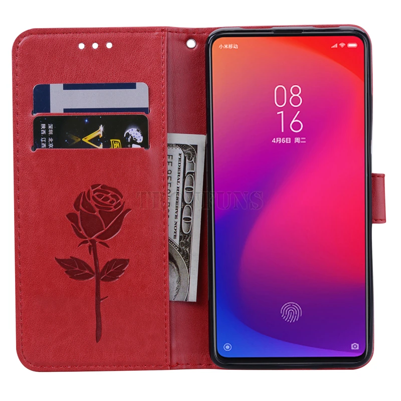 Флип-кожаный чехол для Xiaomi mi 9t pro Чехол s 3D цветочный кошелек чехол для телефона для Red mi Note 7 7A K20 Pro роскошный Магнитный чехол-книжка