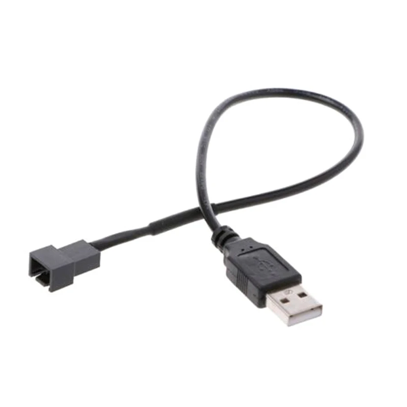 

3pin or 4pin fan to USB Adapter Cables 3/4 Pin Computer PC Fan Power Cable Connector Adapter 5V 30cm Connect