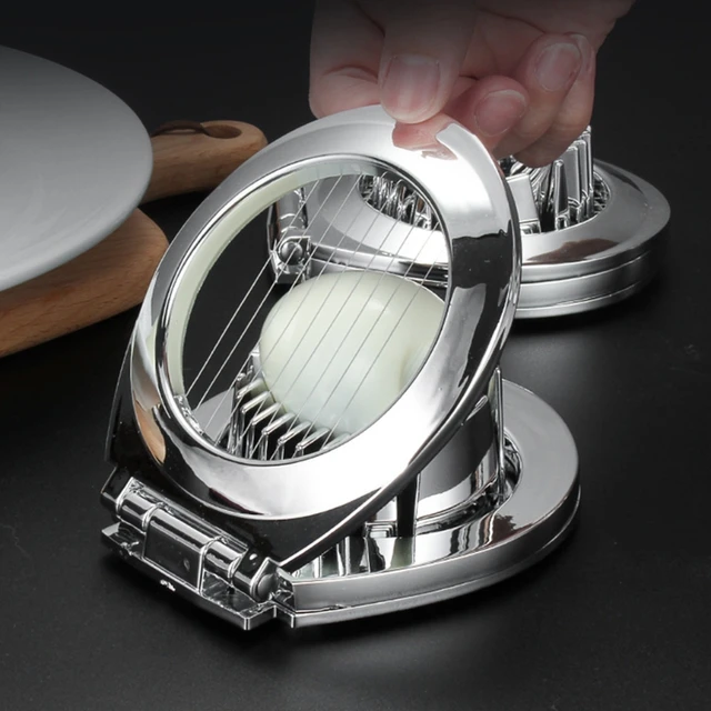 Egg Slicer for Hard Boiled Eggs, Stainless Steel Egg Slicer-Heavy Duty,  Multipurpose 304 Stainless Steel Wire Egg Slicer for Hard Boiled Eggs