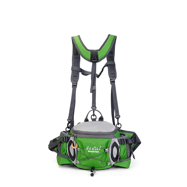 8L Sports Waist Bag Outdoor Hiking Riding Waterproof Wearproof Backpack Camping Travel Shoulder Bag Water Bottle Pack  X352D Green