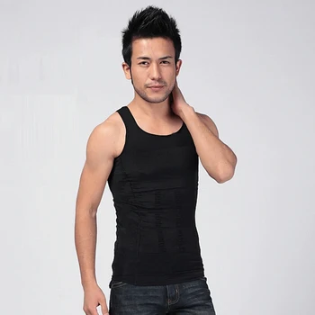 

Magic Men Slimming Shapewear Shaper Sleeveless Slimming Undershirt Waist Trainer Tops Abdomen Tummy Belly Slim Vest A4