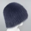 2025 New Luxury 100% Natural Real Fox Fur Hat Women Winter Knitted Real Fox Fur Bomber Cap Girls Warm Soft Fox Fur Beanies Hats 2