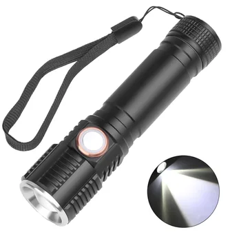 

Krachtige Oplaadbare Mini LED Zaklamp USB Direct Charge T6 Fakkel Tactische 18650 Lantaarn Wandelen Camping