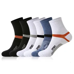 Dreamlikelin 5 Pairs/Lot Combed Cotton Men's Socks Spring Summer Casual Breathable Active Socks Striped Sport Socks Gift For Man