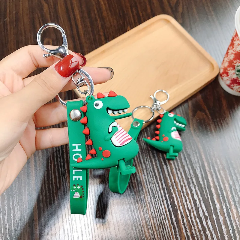 Dinosaur Keychain For Boys Key Rubber Chain Key Ring Key Holder Kids