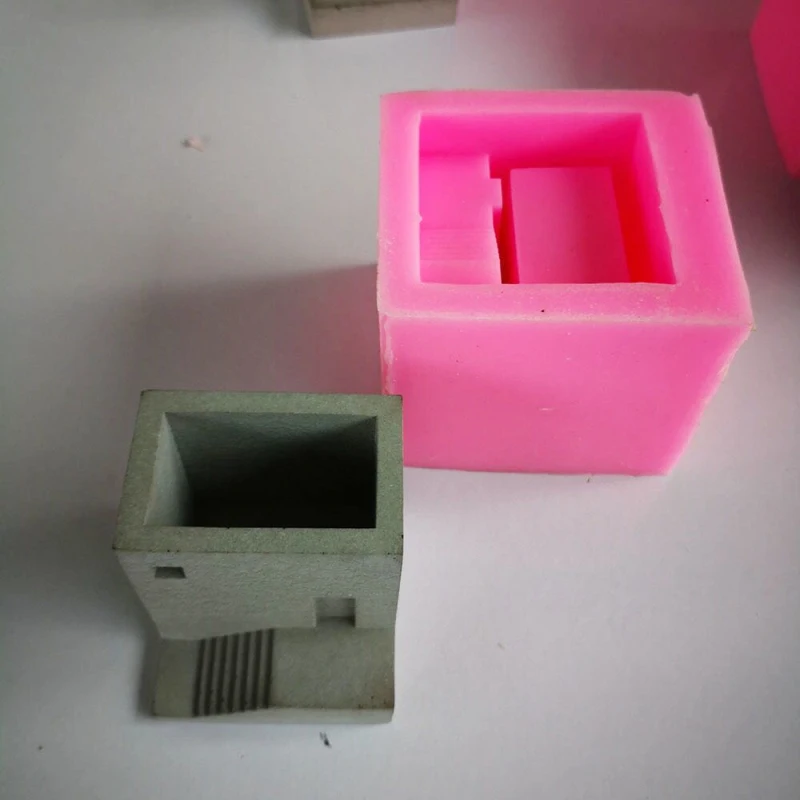 DIY гипсовая форма для растений в горшках маленький дом лестницы бетонный