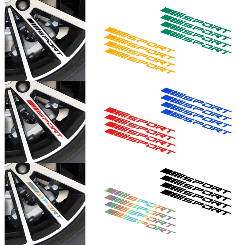 4Pcs Cerchi Per Auto Ruota Adesivi In Vinile Auto Fai Da Te Decalcomanie Per Volkswagen Vw Scirocco Cc Golf 7 Golf 6 Mk6 Polo Tiguan Gti Car Styling