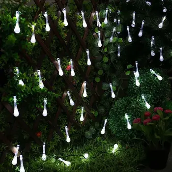 

Hot 20Led30Led Solar Water Drop Shape String Christmas Day Decoration Lights Outdoor Waterproof Light Professional