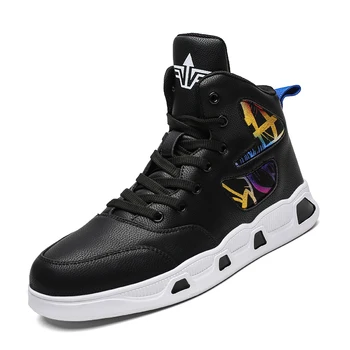 

Fires New Fashion Men Sneakers high top Running Shoes for Men Black/ white Outdoors Walking Sports Shoes Comfortable Size39-45