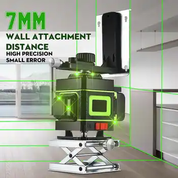 

4D 12 Line Green Laser Level Self-leveling Horizontal&Vertical 360 Degree Adjustment Higher Visibility Automatic Leveling Tool