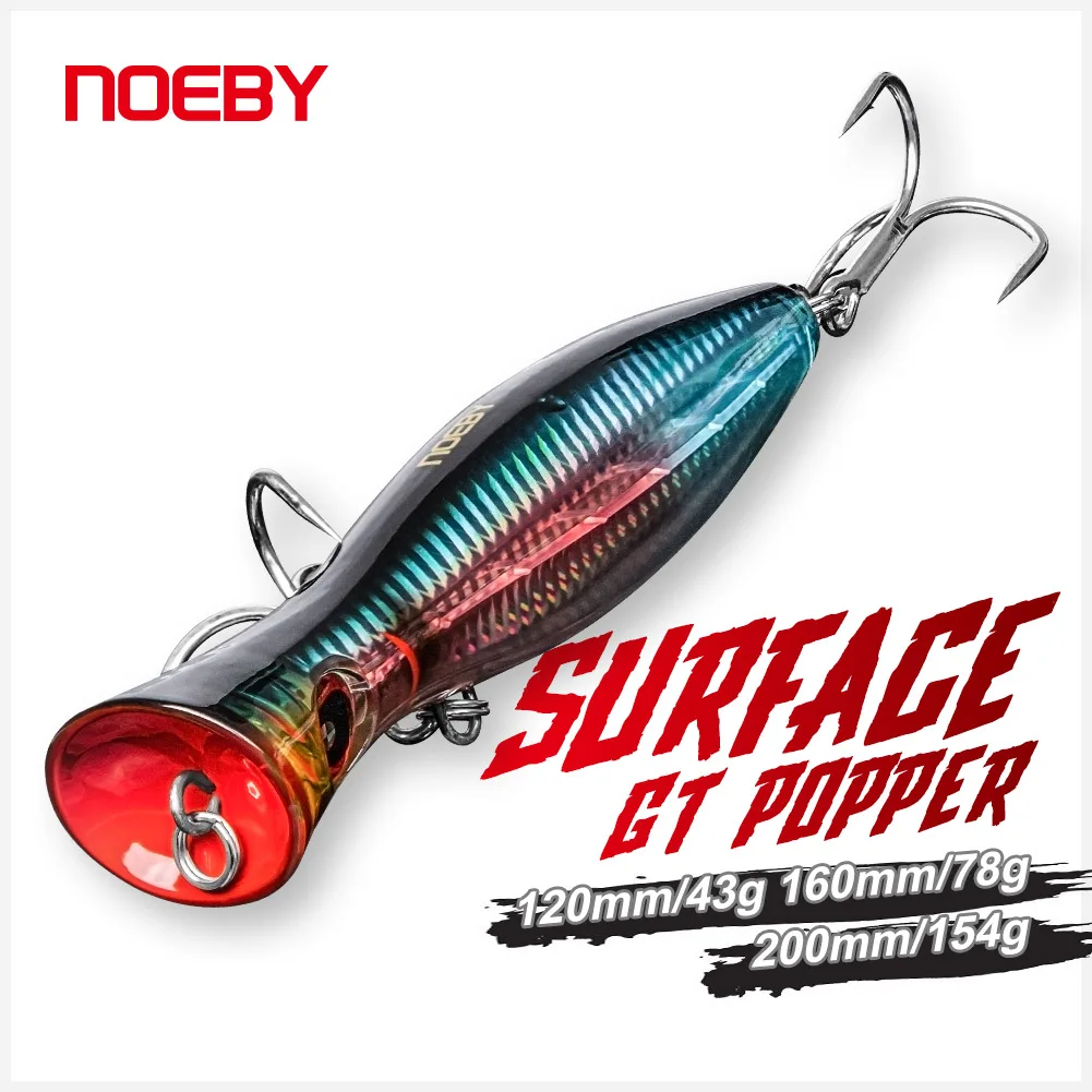 Noeby Popper Fishing Lures 12 Cm43G 16 Cm78G 20 Cm150G Saltwater Topwater Floating Wobbler Artificiale Hard Bait Per Gt Fishing Lure