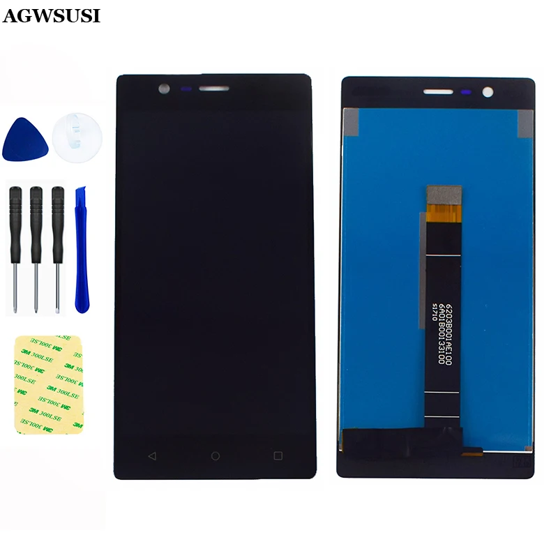 Сенсорный экран с дигитайзером для Nokia 3 N3 TA 1020 1028 1032 и ЖК дисплеем|Экраны