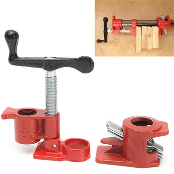 

3/4 inch Pipe Clamp Woodworking Wood Gluing Heavy Duty Pipe Clamp Fixture Carpenter Woodworking Cast Fixture Carpenter Tools