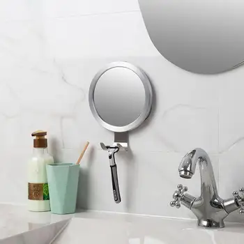 360 obrotowe lustra do łazienki mocna ssawka Fogless wanna prysznic Anti-Fog lusterko do makijażu z uchwyt do maszynek do golenia artykuły domowe tanie i dobre opinie ROUND Anti-fog Mirror Suction Cup Miedziane Man Shaving Mirror Shaver Holder Bath Shower Mirrors Fog Shower Mirror