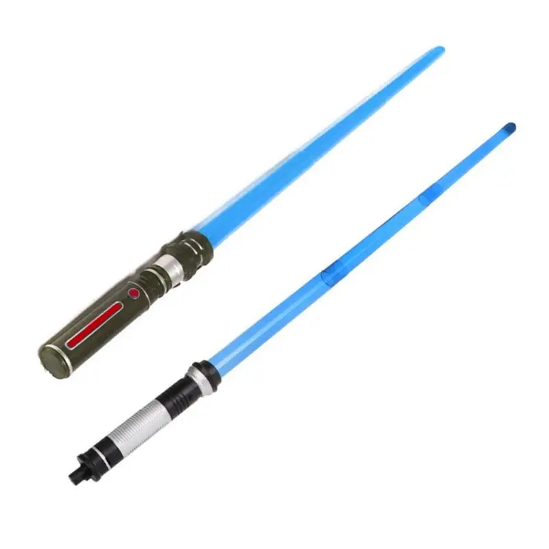 HBB 1PC New Telescopic Lightsaber Toys Flashing Sword Cosplay Luminous Music Star Laser Toy Swords Kids Toy Boys Gifts