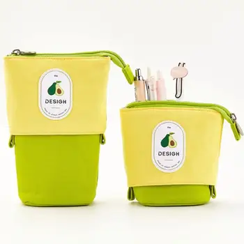 

Retractable Canvas Pencil Case Large Capacity Zipper Stationery Case Pencil Case Pen Pouch Pen Organizer Storage Pouch Pen Case