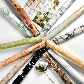 

10m diy thick waterproof pvc imitation marble pattern stickers vinyl modern self adhesive wallpaper renovation furniture