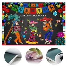 День мертвых фон мексиканский милый Череп фотографии фон платье вечерние Fiesta декоративный баннер