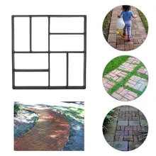 Plastic Path Maker Mould Driveway Pavement Paving Garden Decor Mold 40x40cm DIY Stone Concrete Paver Stepping Black Pathmate 10pcs lot paving concrete mold pavement mold driveway paving pavement mold patio concrete stepping stone path walk maker