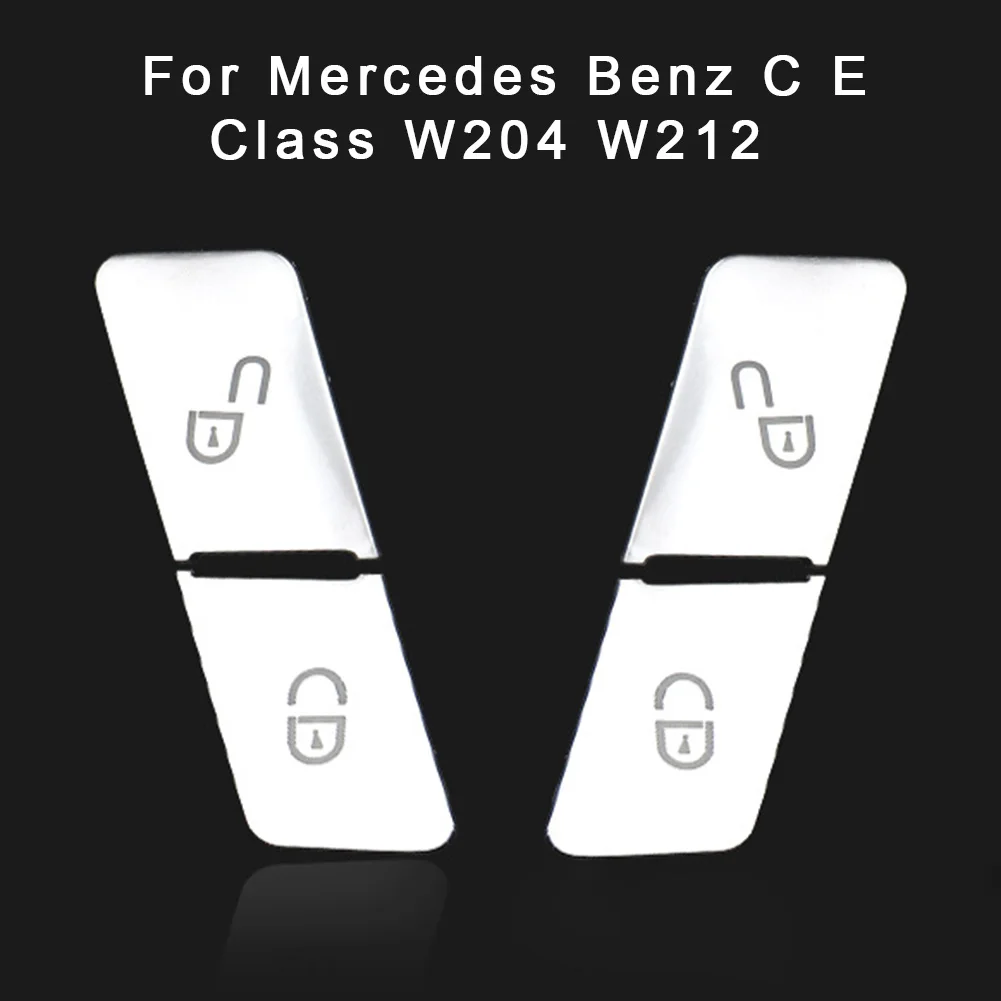 

ABS Chrome Plastic Door Lock Unlock Buttons Decor Cover Trim For Mercedes Benz C E Class W204 W212 Car Styling Accessories