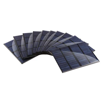 

SUNYIMA 10pcs 6V 1.1W Solar Panel Photovoltaic Solar Energy Cell Diy Power Bank Sunpower Cell Portable Charger 115*85mm