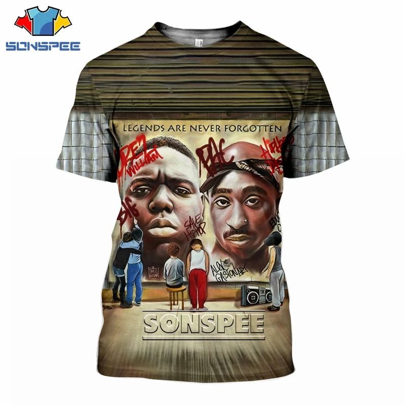 SONSPEE Новый 3D принт хип-хоп 2pac Модный Harajuku свитшот с принтом автомобиля майка