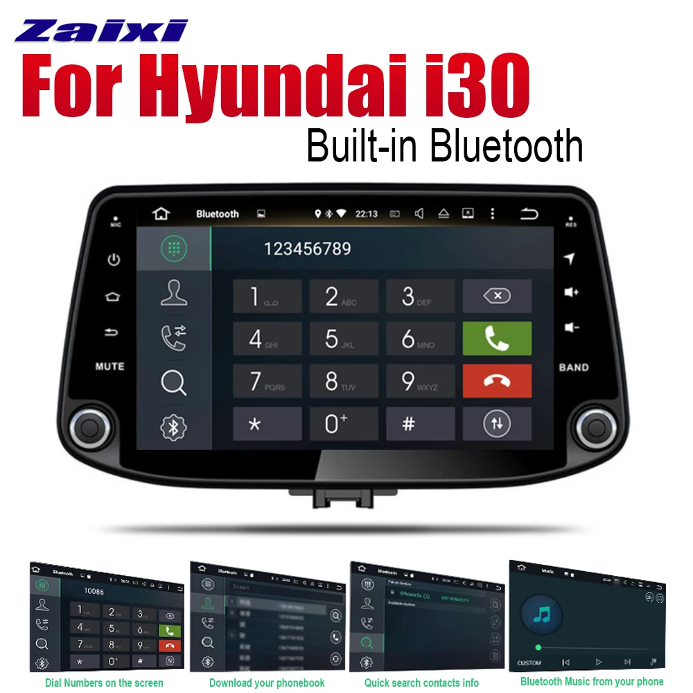 ZaiXi Android 2 Din Авто Радио для Hyundai i30 2017 ~ 2019 автомобильный мультимедийный плеер GPS